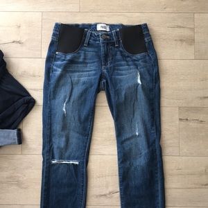 Paige maternity ripped jeans